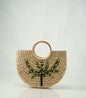 U-Shaped Handwoven Bag with Tree Embroidery