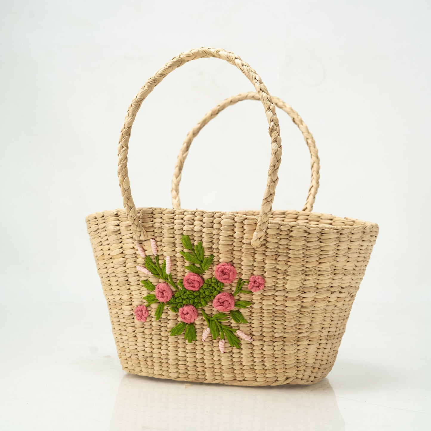 Ladies Hand Kauna Grass Bag with Embroidery