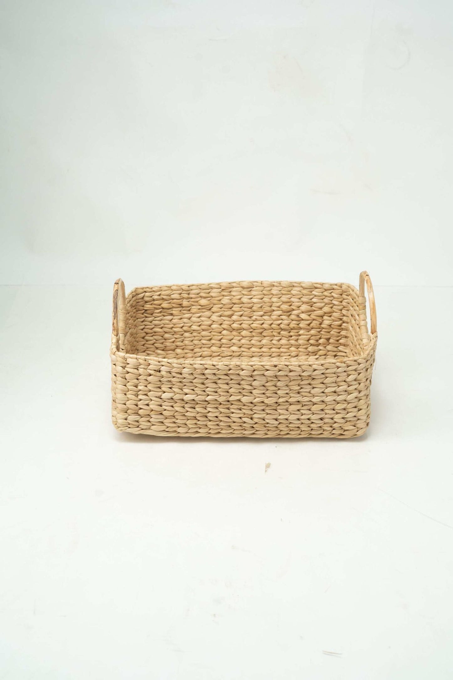 Square Tapered Natural Straw Dust Bin