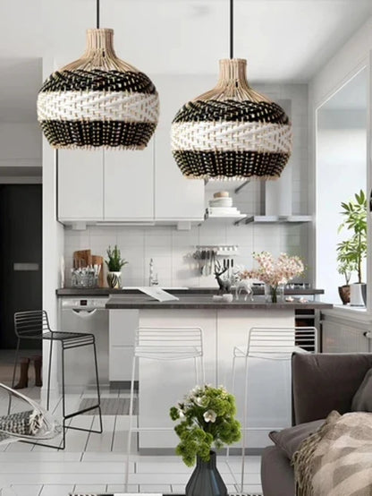 Handcrafted Bamboo Cane Pendant Light Sadhil