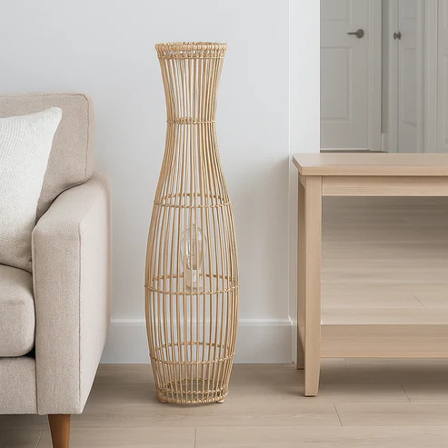 Samaya Handcrafted Bamboo Floor Lamp