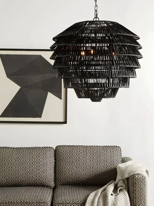 Handcrafted Bamboo Cane Chandelier Sareek