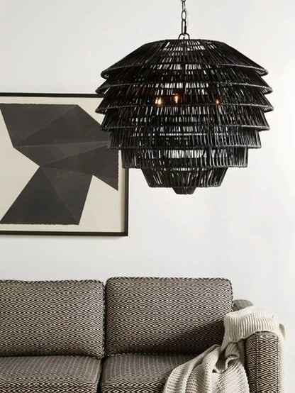 Handcrafted Bamboo Cane Chandelier Sareek