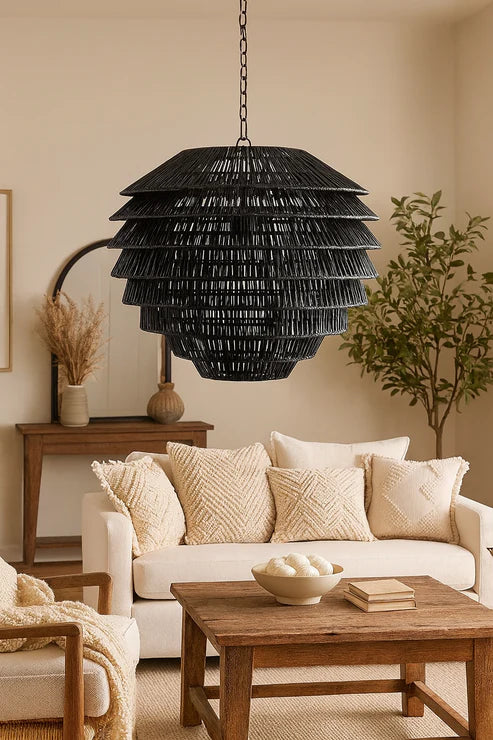 Handcrafted Bamboo Cane Chandelier Sareek