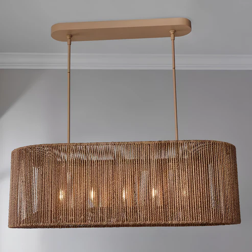 Saud Handcrafted Jute Rope Linear Chandelier