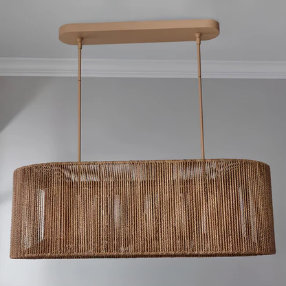 Saud Handcrafted Jute Rope Linear Chandelier