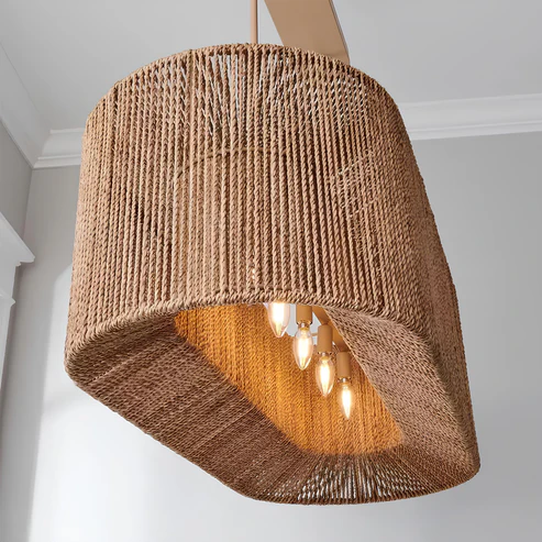 Saud Handcrafted Jute Rope Linear Chandelier