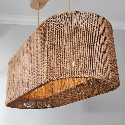 Saud Handcrafted Jute Rope Linear Chandelier