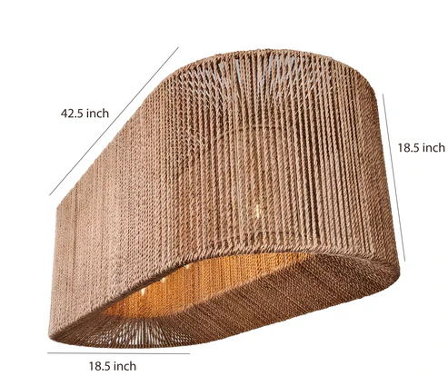 Saud Handcrafted Jute Rope Linear Chandelier