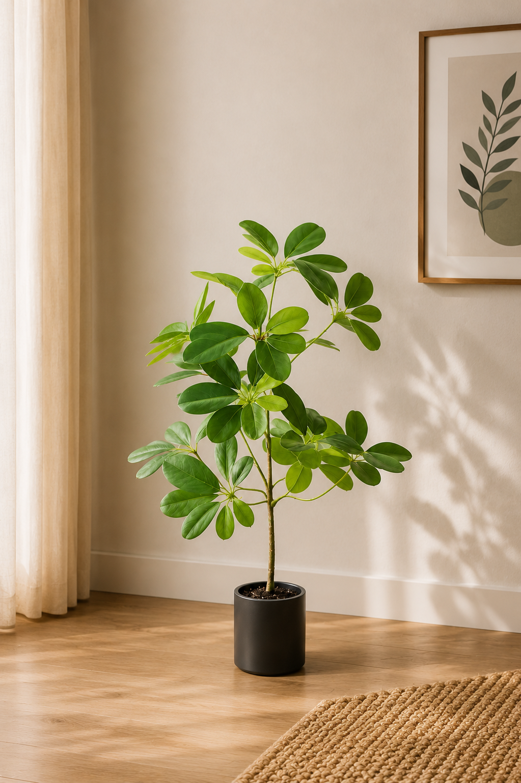 Premium Artificial Schefflera Umbrella 20.5"