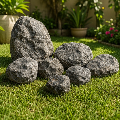 Set of 7 Decorative Landscape Rocks