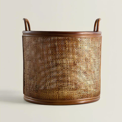 Shrishti Handcrafted Rattan Planter with Handles