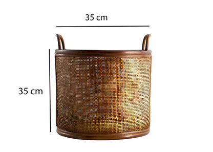 Shrishti Handcrafted Rattan Planter with Handles