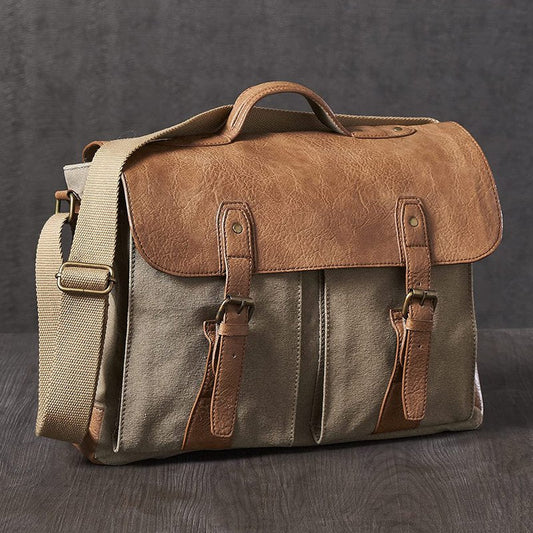 Flap Messenger Laptop Bag for Men & Women – Brown