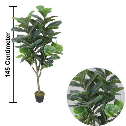 Fiddle Artificial Plant – Realistic Faux Fiddle Leaf Tree for Home And Office Decor 57″