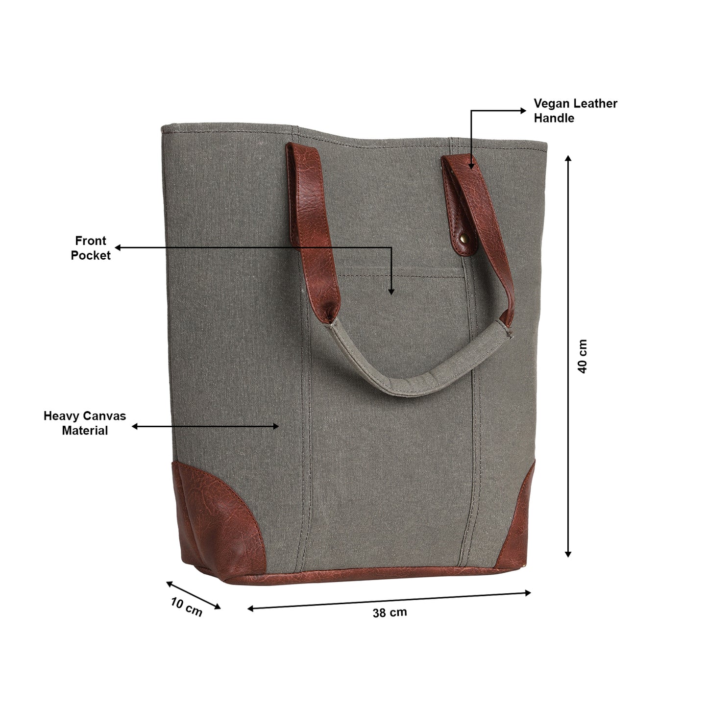 Cleveland Tote Handbag for Women – Grey