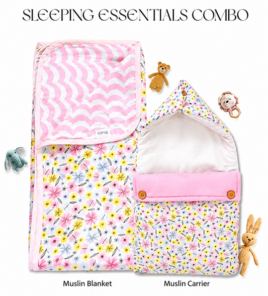 Sovana Multicolour Sleeping Essentials Set for Kids-Pink