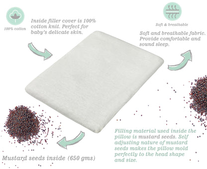 Abracadabra Sleepy Friends Rai Mustard Seed Baby Pillow
