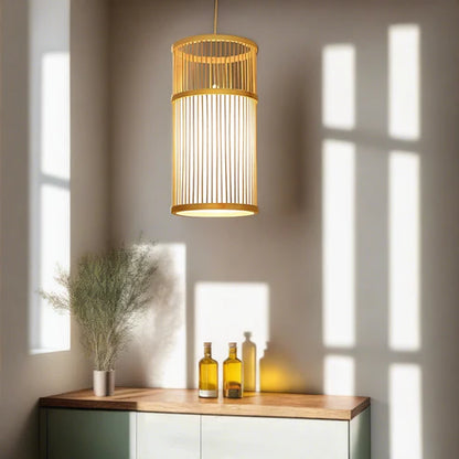 Handcrafted Bamboo Rattan Pendant Light Srinidhi