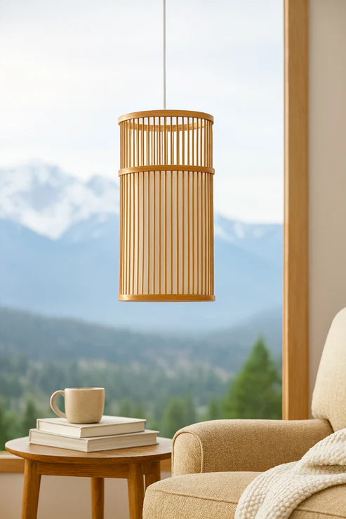 Handcrafted Bamboo Rattan Pendant Light Srinidhi