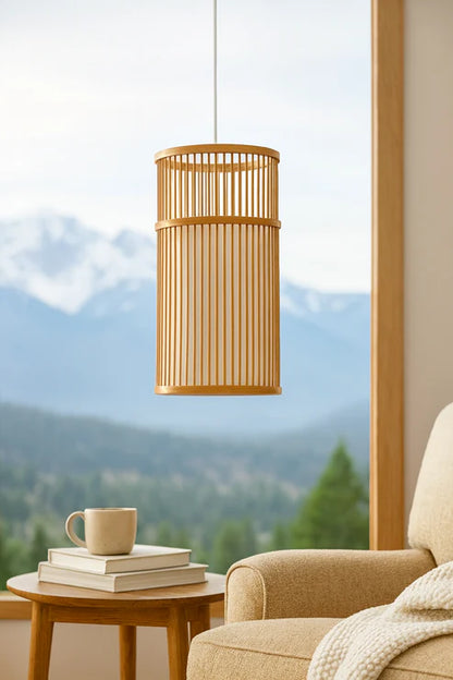 Handcrafted Bamboo Rattan Pendant Light Srinidhi