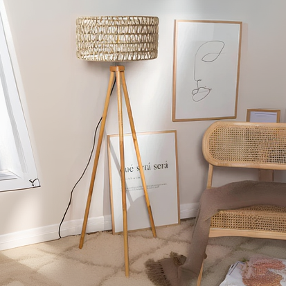 Lavya Handcrafted Bamboo Floor Lamp