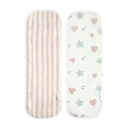 Muslin Burp Pad - Stars & Hearts