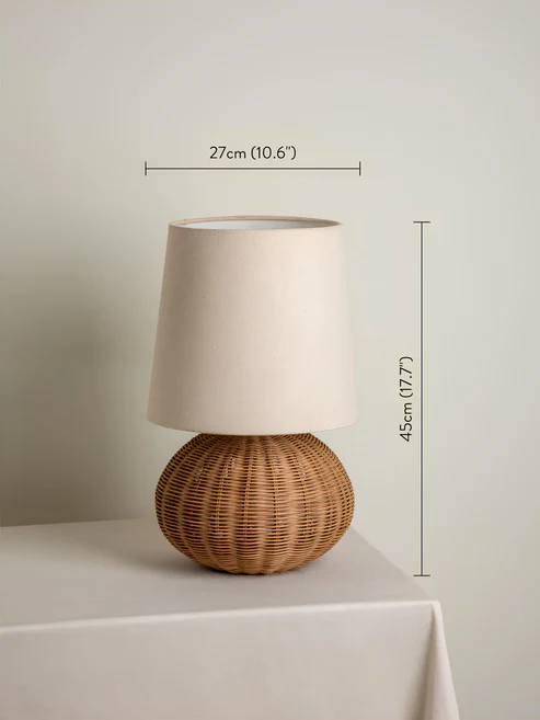 Sun Handcrafted Rattan Table Lamp