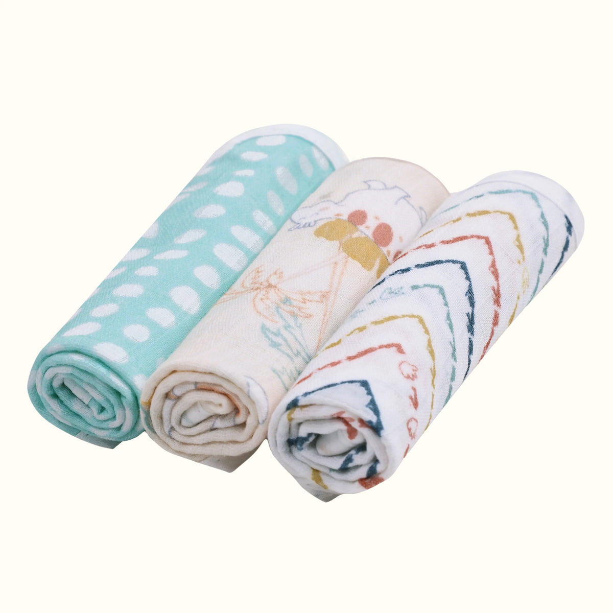 Muslin Swaddles – Set of 3 D for Dino