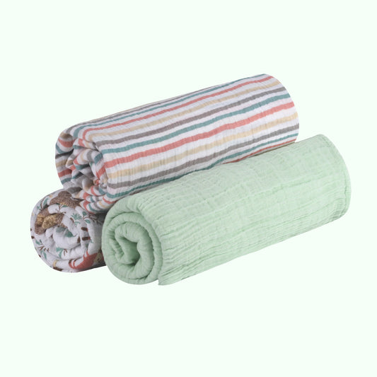 Muslin Swaddles – Set of 3 Bambi and Friends