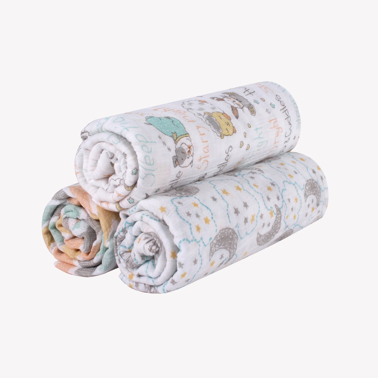 Abracadabra Muslin Swaddles – Set of 3