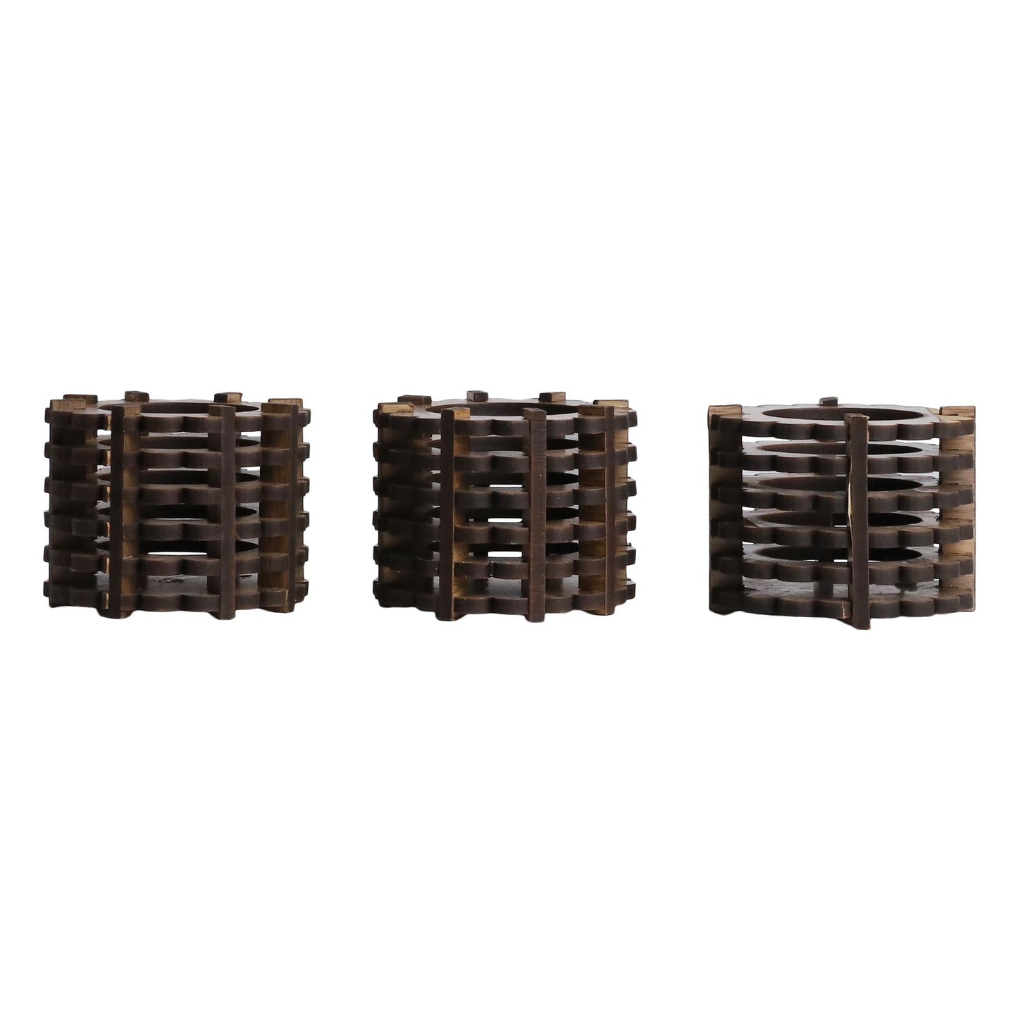 Chloe Pine Wood Tealight Candle Holder