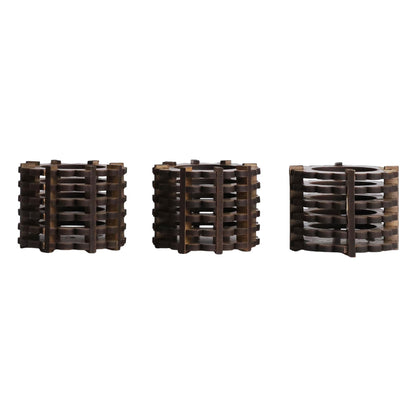 Chloe Pine Wood Tealight Candle Holder