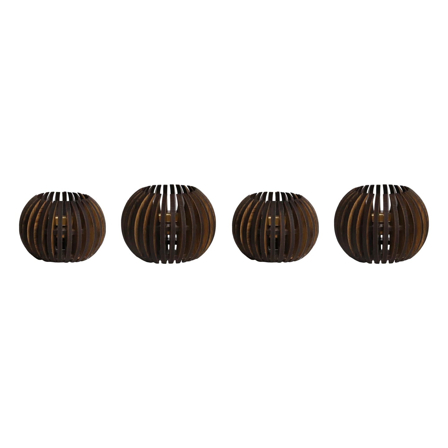 Ciana Wooden Tealight Holder Stand SET OF 4 | Eco-Friendly Meditation & Yoga Gift