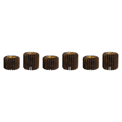 Celeste Rustic Pine Wood Candle Stand | Dinner Table Votive Centerpiece Set of 6