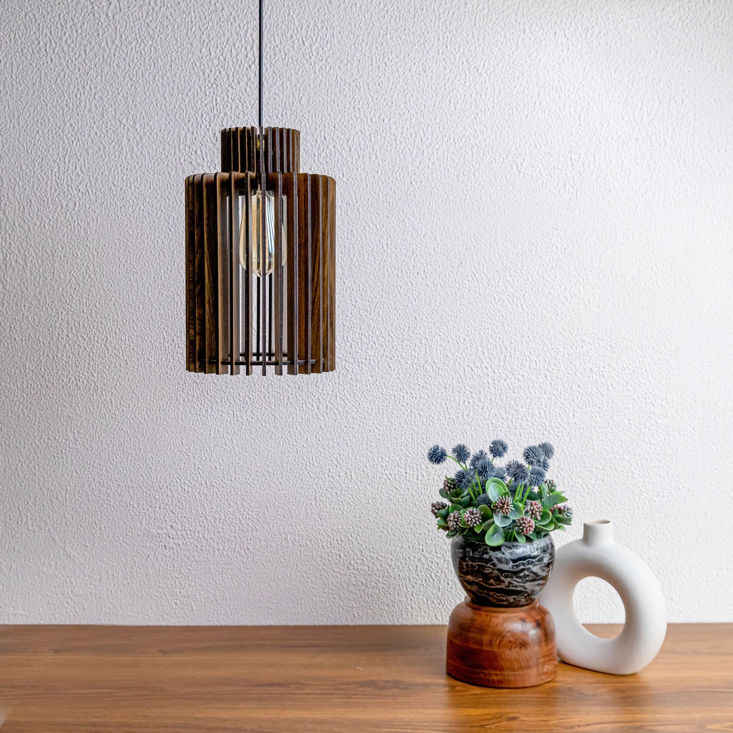Clora Pine Engineered Wood Ceiling Pendant Lamp