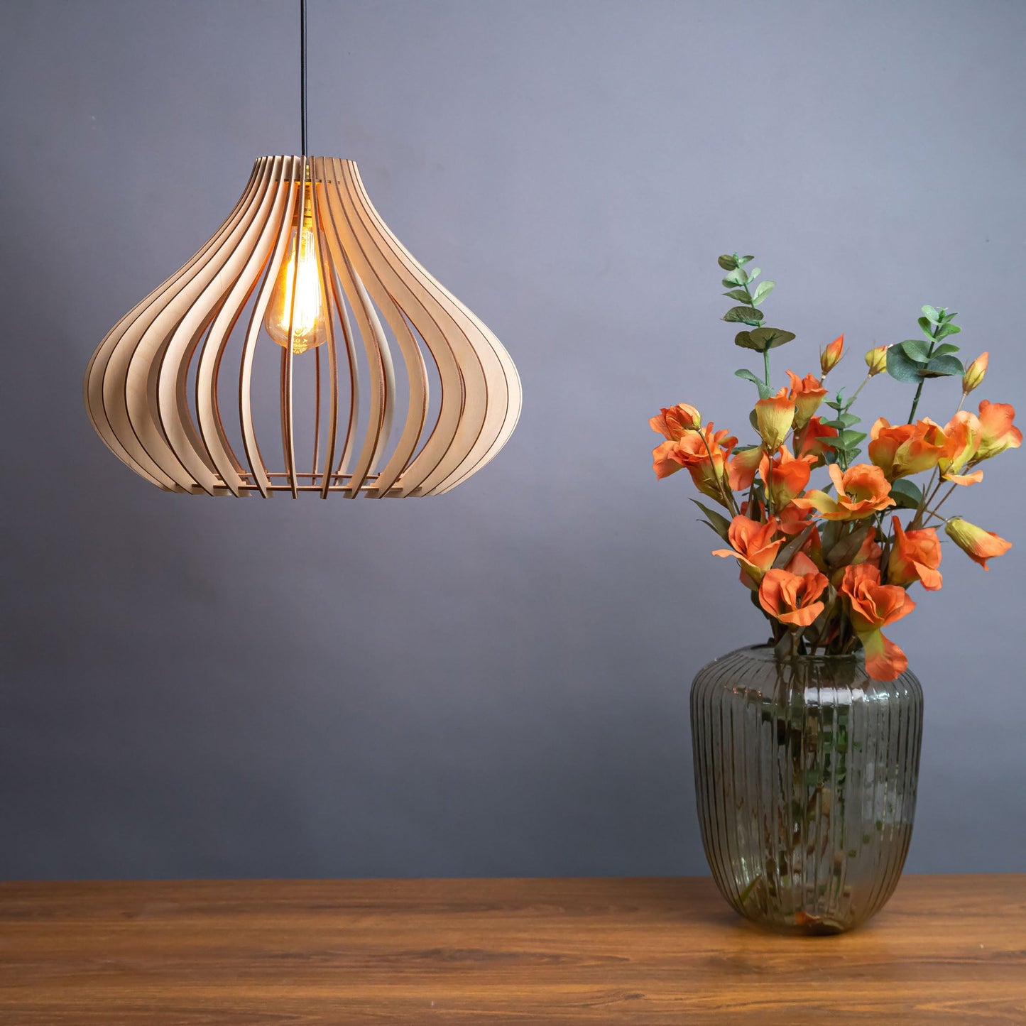 Comfy Birch Engineered Wood Ceiling Pendant Lamp