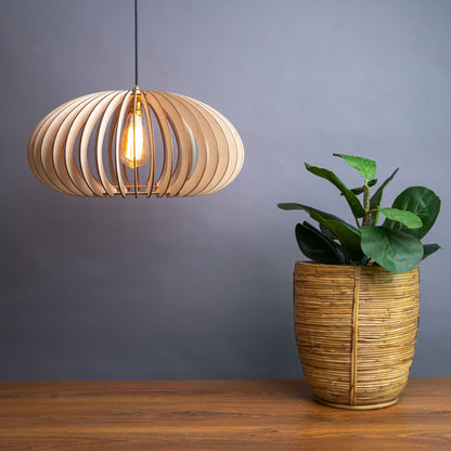 Cally Birch Wood Ceiling Pendant Lamp