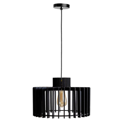 Carlo Black Engineered Wood Ceiling Pendant Lamp