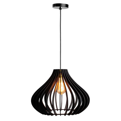 Cammy Black Engineered Wood Ceiling Pendant Lamp