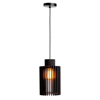 Caleb Black Engineered Wood Ceiling Pendant Lamp