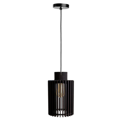 Caleb Black Engineered Wood Ceiling Pendant Lamp