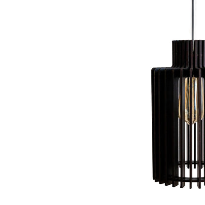 Caleb Black Engineered Wood Ceiling Pendant Lamp
