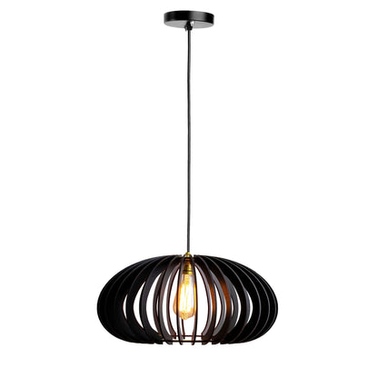Cally Black Engineered Wood Ceiling Pendant Lamp
