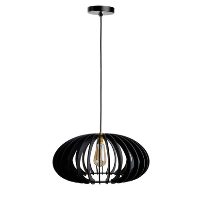 Cally Black Engineered Wood Ceiling Pendant Lamp