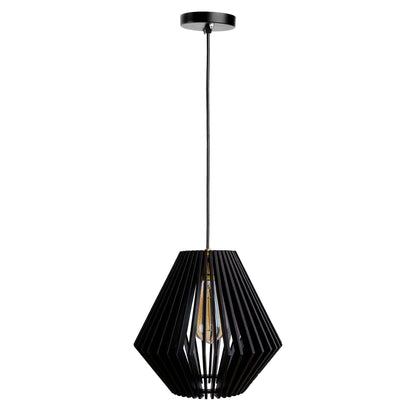 Canel Black Engineered Wood Ceiling Pendant Lamp