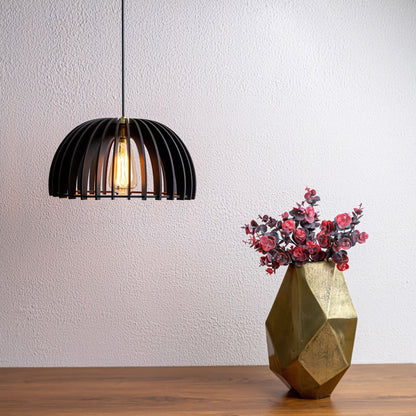 Canopy Black Engineered Wood Ceiling Pendant Lamp