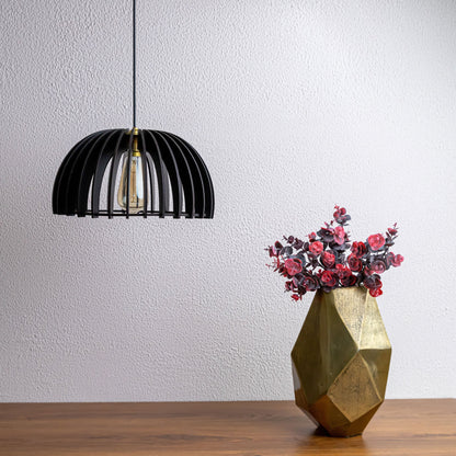 Canopy Black Engineered Wood Ceiling Pendant Lamp