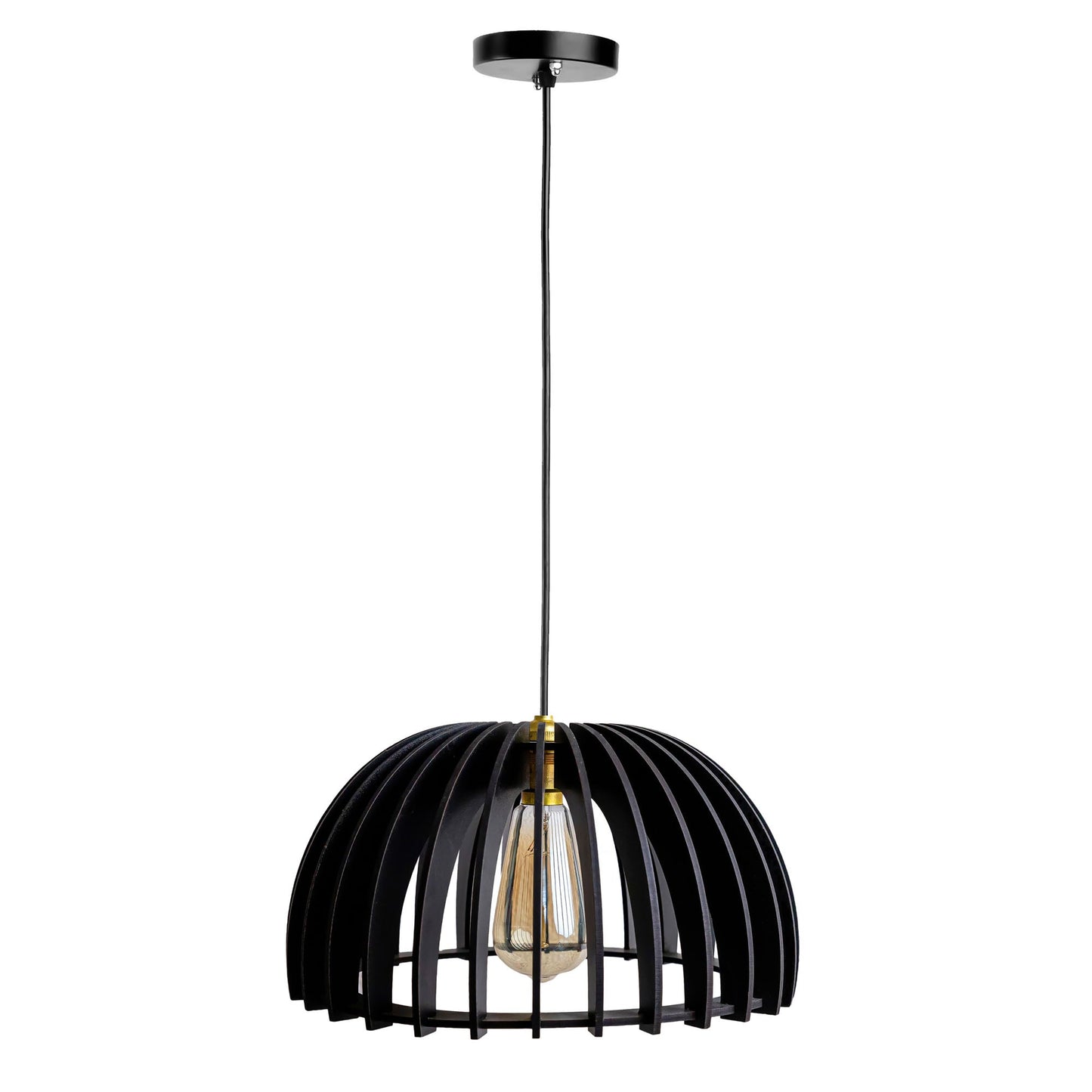 Canopy Black Engineered Wood Ceiling Pendant Lamp