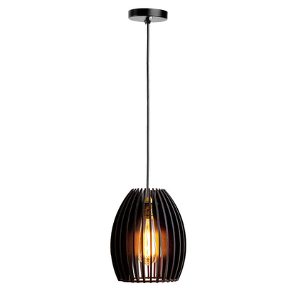 Carat Black Wood Ceiling Pendant Lamp